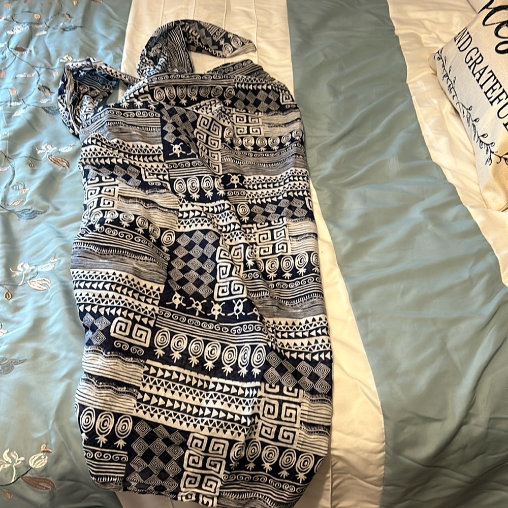 Wrap skirt can be worn alone or as a swimsuit coverup